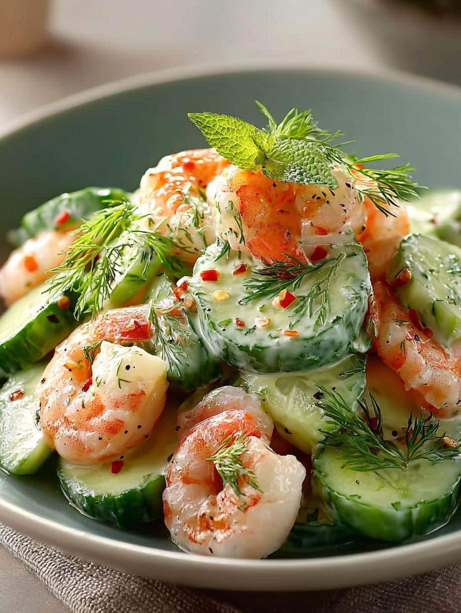 Refreshing Cucumber Shrimp Salad: A Cool Delight - Refreshing Cucumber Shrimp Salad - main visual representation