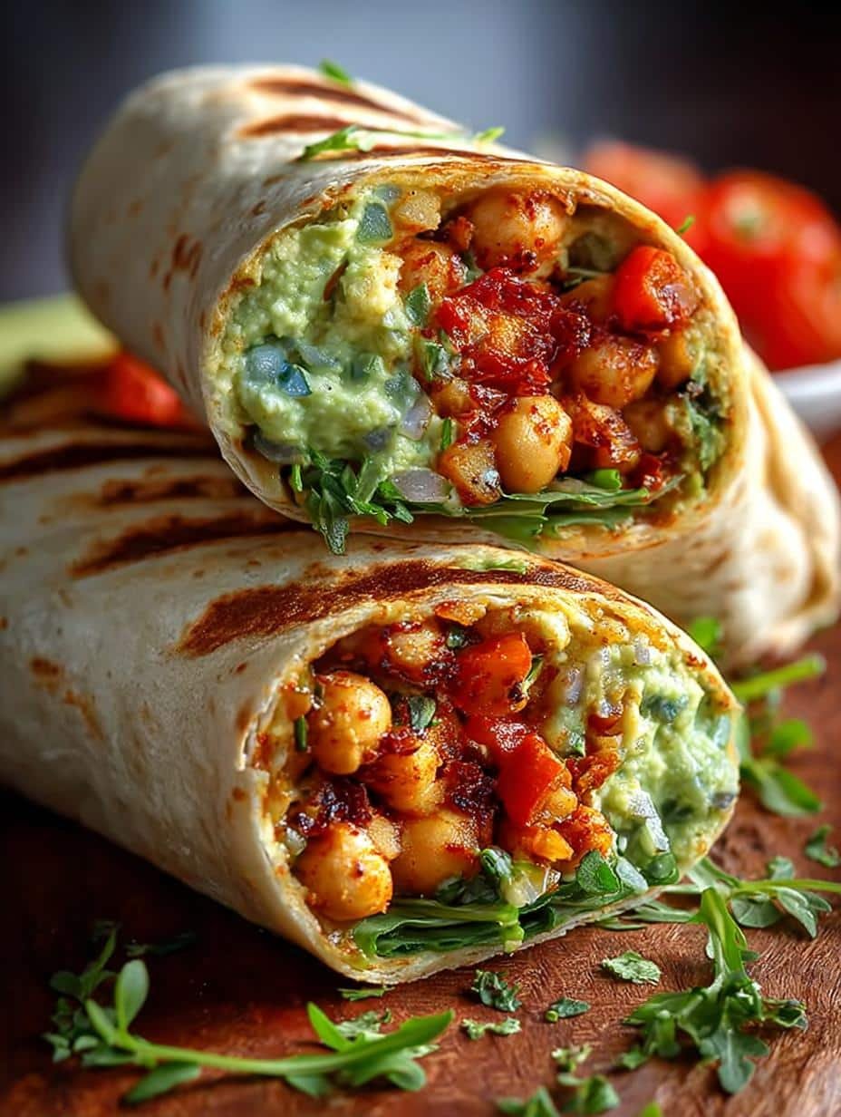 Delicious Spicy Chickpea Avocado Wrap in 20 Minutes - Spicy Chickpea Avocado Wrap - additional detail