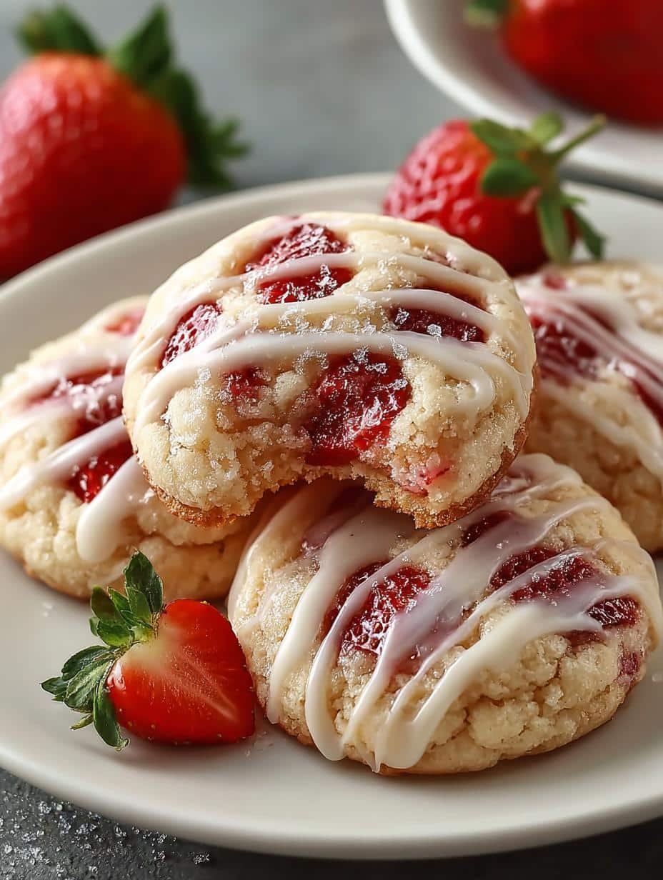 Strawberry Kiss Cookies