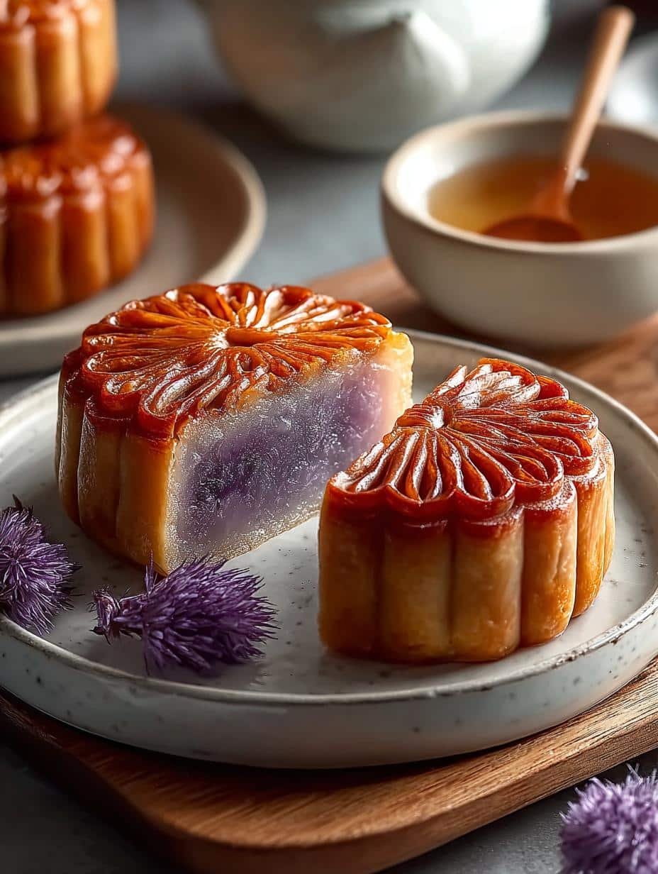 Taro Snow Skin Mooncakes: 12 Delightful Vegan Treats - Taro Snow Skin Mooncakes - main visual representation