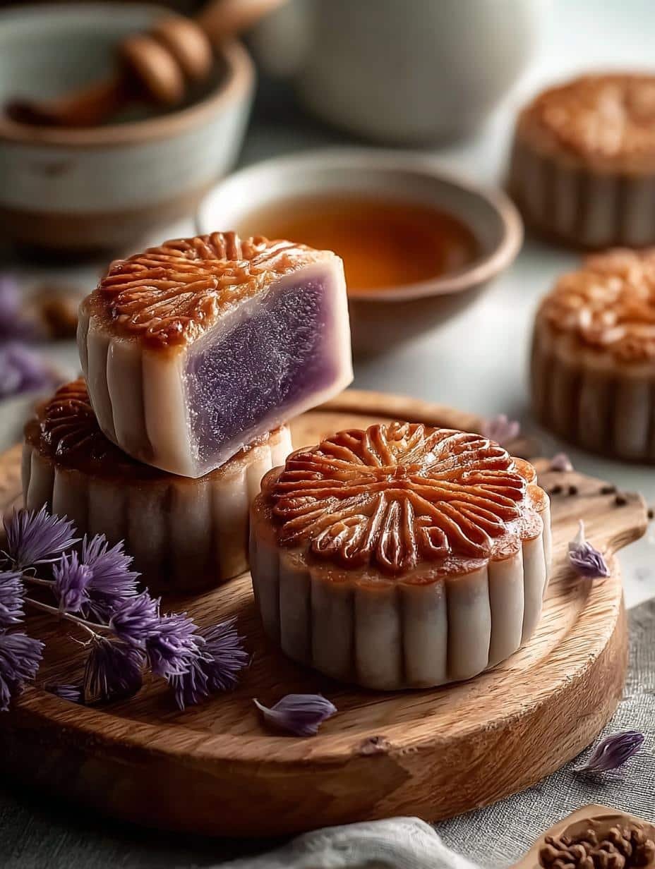 Taro Snow Skin Mooncakes
