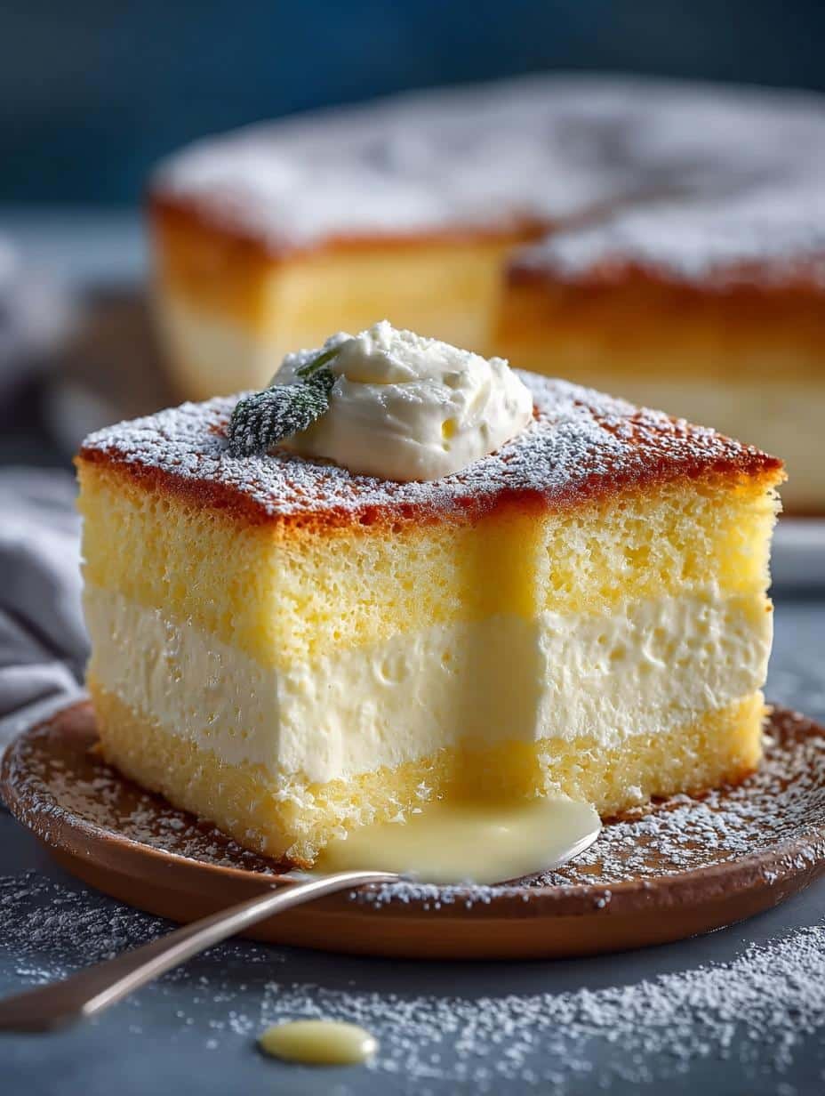 Vanilla Magic Custard Cake: 3 Layers of Delight - Vanilla Magic Custard Cake - main visual representation