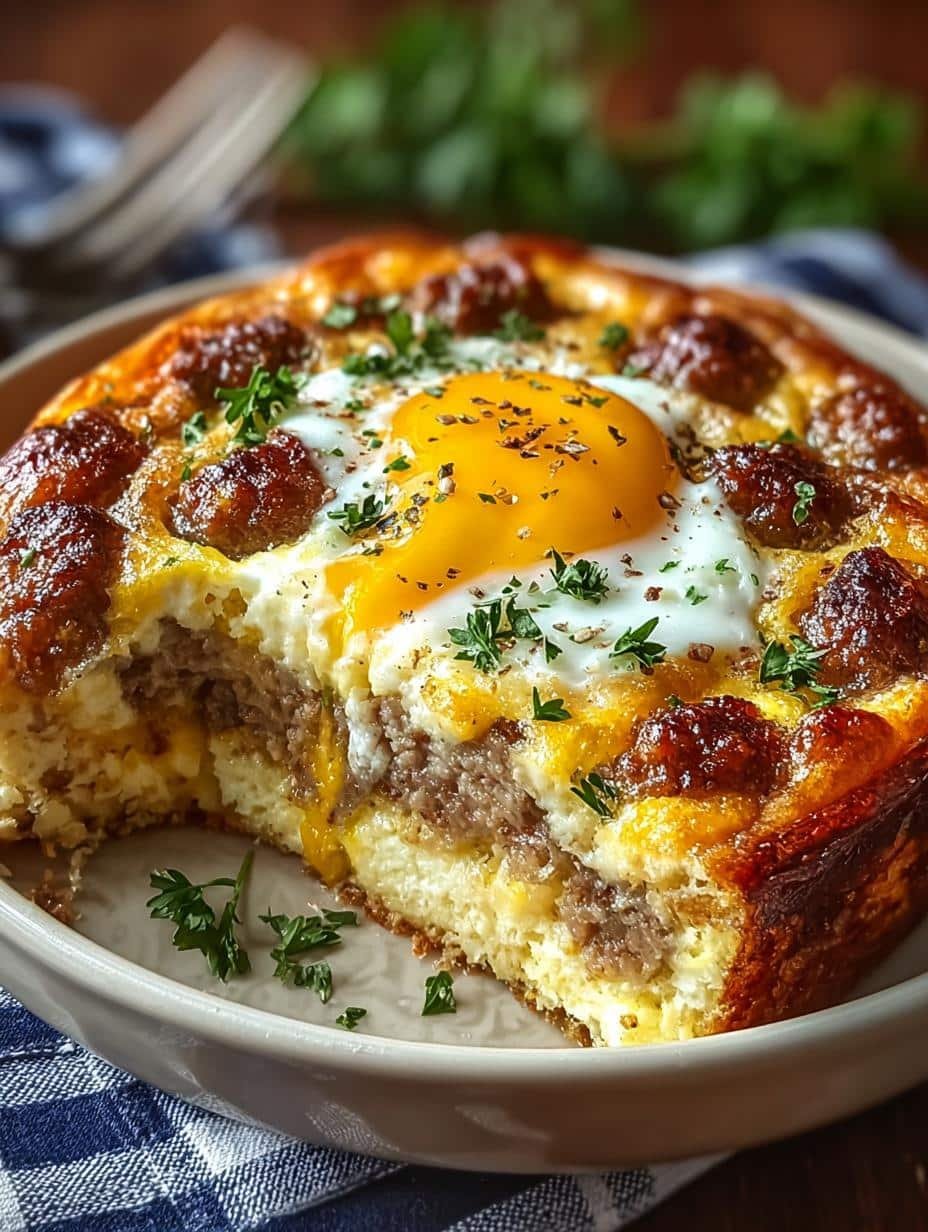 Delicious Sausage Egg Casserole for a Cozy Brunch - Sausage Egg Casserole - main visual representation